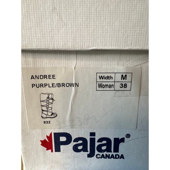 PAJAR Sundance Highlander Andree Plaid Boot Red Brown 38/7.7-5 NIB - Picture 10 of 10